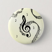 Climactisch G Clef Yellow Ronde Button 5,7 Cm (Voorkant)