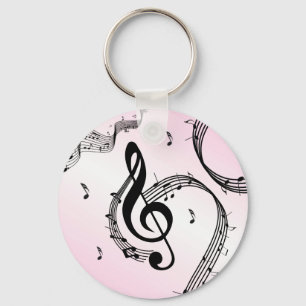 Climactische G-sleutel Roze Sleutelhanger