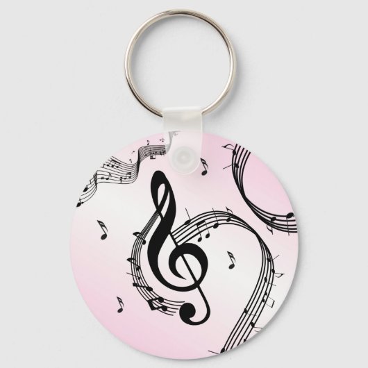 Climactische G-sleutel Roze Sleutelhanger (Voorkant)