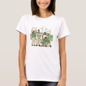 Climate Action Now Bold Green Protest Design T-shirt (Voorkant)