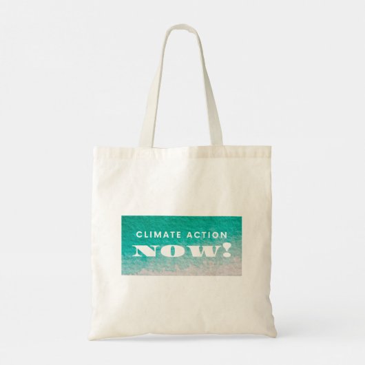 Climate Action Now Canvas tas (Achterkant)