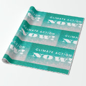 Climate Action Now Wrapping Paper Cadeaupapier (Uitgerold)