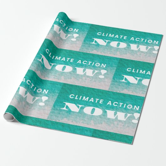 Climate Action Now Wrapping Paper Cadeaupapier (Uitgerold)