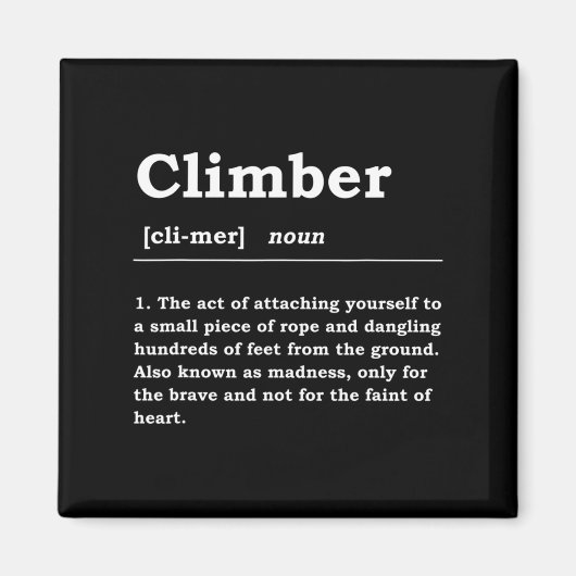 Climate ber Definition Noun Boulderin Rock Magneet (Voorkant)