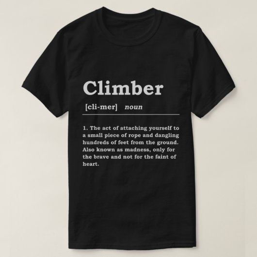 Climate ber Definition Noun Boulderin Rock T-shirt (Design voorkant)