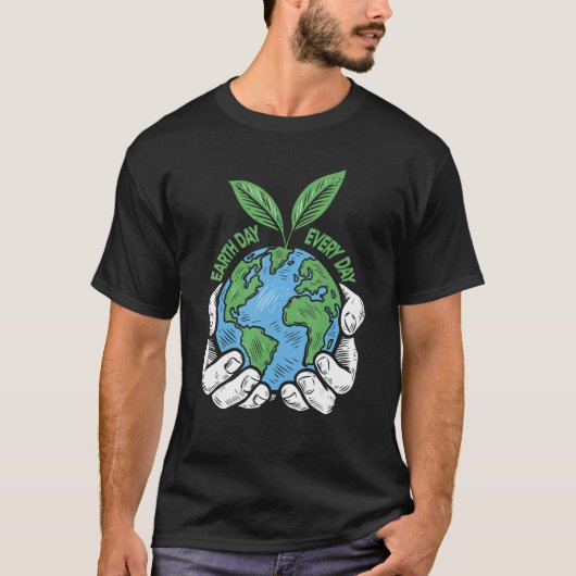 Climate Change Cool Environmentalist Earth Day Ev T-shirt (Voorkant)