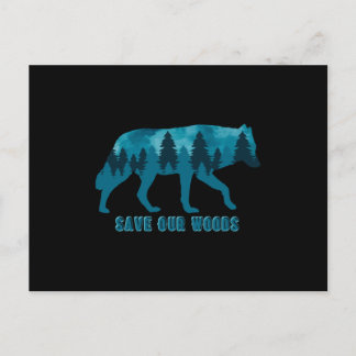 Climate Change Environmental Protection Wolf Briefkaart