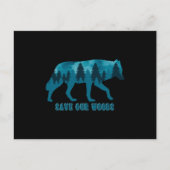 Climate Change Environmental Protection Wolf Briefkaart (Voorkant)