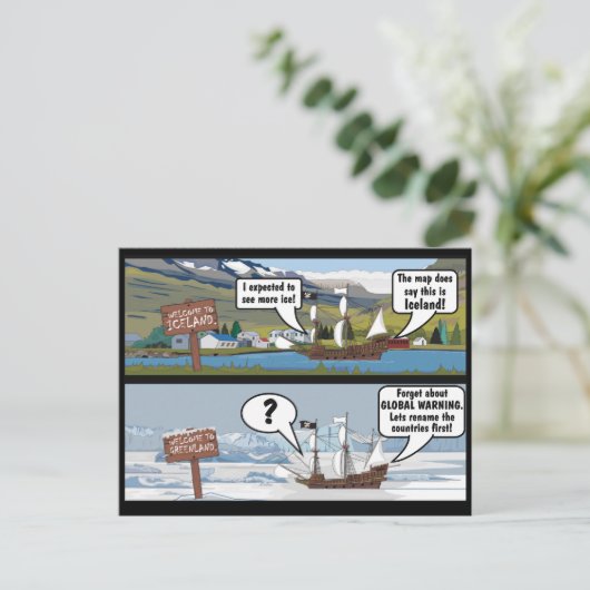 CLIMATE CHANGE JOKE BRIEFKAART (Staand voorkant)