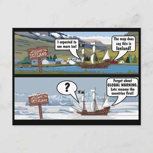 CLIMATE CHANGE JOKE BRIEFKAART (Voorkant)