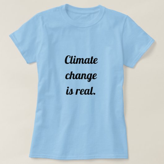 Climate Change: Light Blue T-shirt (Design voorkant)
