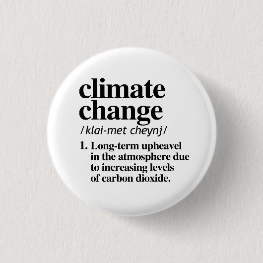 Climate Change Ronde Button 3,2 Cm (Voorkant)