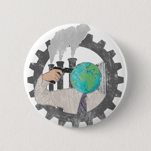 Climate Change Ronde Button 5,7 Cm (Voorkant)