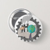 Climate Change Ronde Button 5,7 Cm (Voorkant /achterkant)