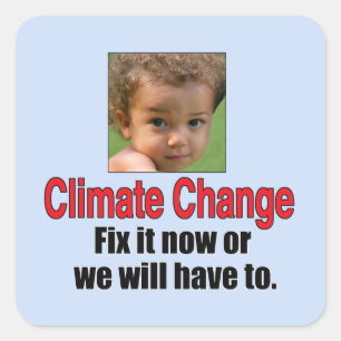 Climate Change Vierkante Sticker