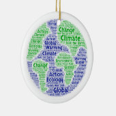 Climate change word art keramisch ornament (Rechts)