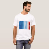 Climate Crisis Warming stripes T-shirt (Voorkant volledig)