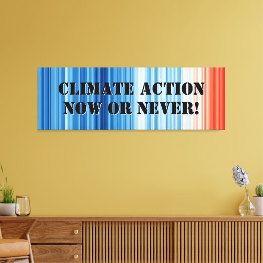 Climate Emergency Panoramic Canvas - Extra Wide (Insitu (Woonkamer))