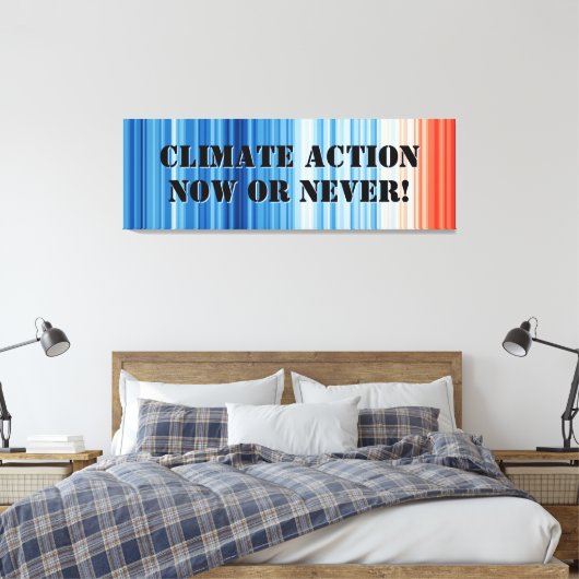 Climate Emergency Panoramic Canvas - Extra Wide (Insitu (Slaapkamer))