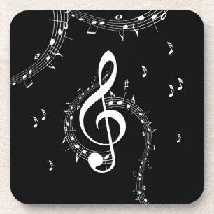 Climate G Clef Music Black Bier Onderzetter