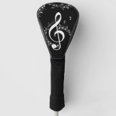 Climate G Clef Music Black Golfheadcover (Voorkant)