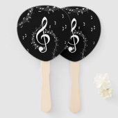 Climate G Clef Music Black Handwaaier (Voorkant en achterkant)