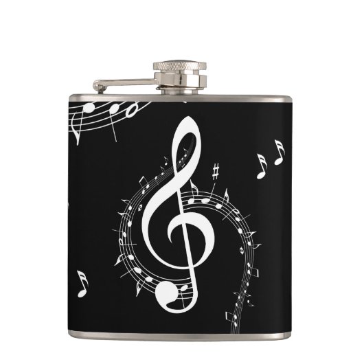 Climate G Clef Music Black Heupfles (Voorkant)