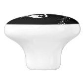 Climate G Clef Music Black Keramische Knop (Zijkant)