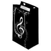 Climate G Clef Music Black Klein Cadeauzakje (Voorkant Gekanteld)