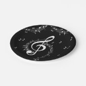 Climate G Clef Music Black Papieren Bordje (Gekanteld)