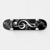 Climate G Clef Music Black Persoonlijk Skateboard (Horizontaal)