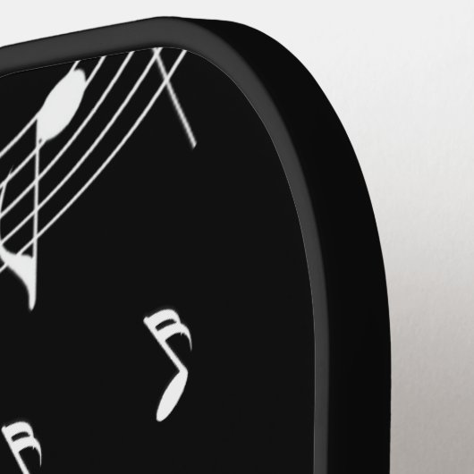 Climate G Clef Music Black Pickleball Paddle (Links Detail)