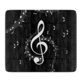 Climate G Clef Music Black Snijplank (Voorkant)