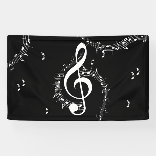 Climate G Clef Music Black Spandoek (Horizontaal)
