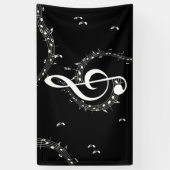 Climate G Clef Music Black Spandoek (Verticaal)