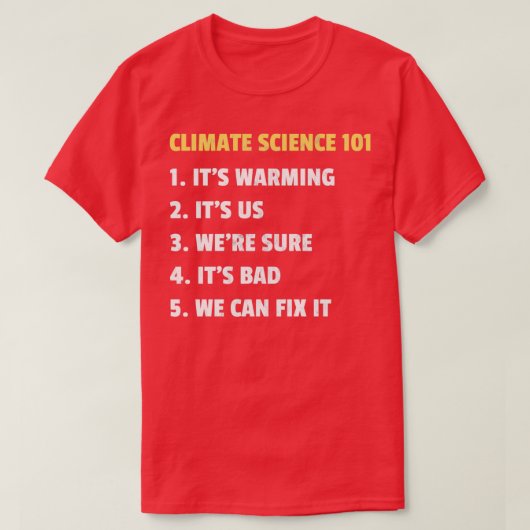 Climate Science 101 Design T-shirt (Design voorkant)