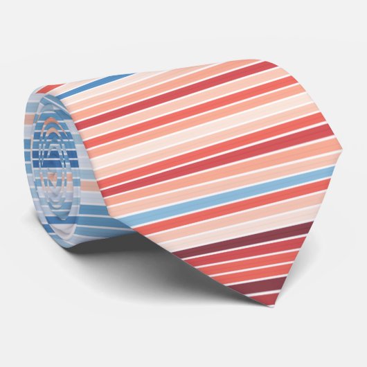Climate Stripes Krawatte Deutschland 1881-2019 Stropdas (Opgerold)