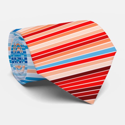 Climate Stripes Krawatte Deutschland 1881-2021 Stropdas (Opgerold)