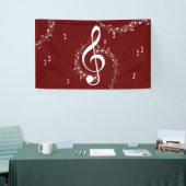 Climatische G-sleutel Muziek Rood Spandoek (Beurs)