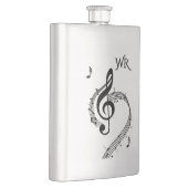 Climatologische G-sleutel muziekmonogram Flacon (Rechts)