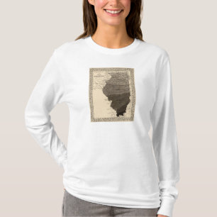 Climatologische kaart, Illinois T-shirt