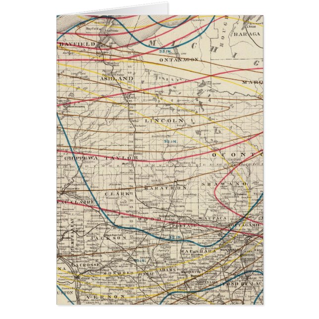 Climatologische kaart van Wisconsin (Voorkant)