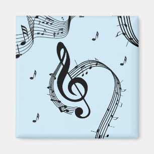 Climax G Sleutel Muziek Blauw Magneet