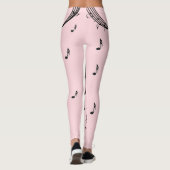 Climax G Sleutel Muziek Roze Leggings (Achterkant)