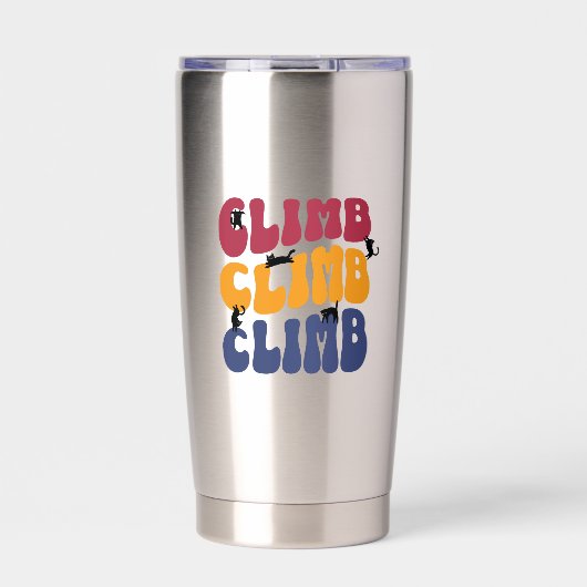 Climb Cats Vintage Color Edition Geïsoleerde Drinkbeker (Voorkant)