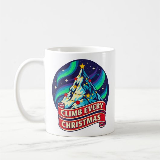 Climb Every Christmas Mountain Design Koffiemok (Links)