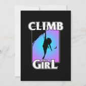 Climb Like Girl Mountain Climber Rock Climbing Lov Bedankkaart (Voorkant)