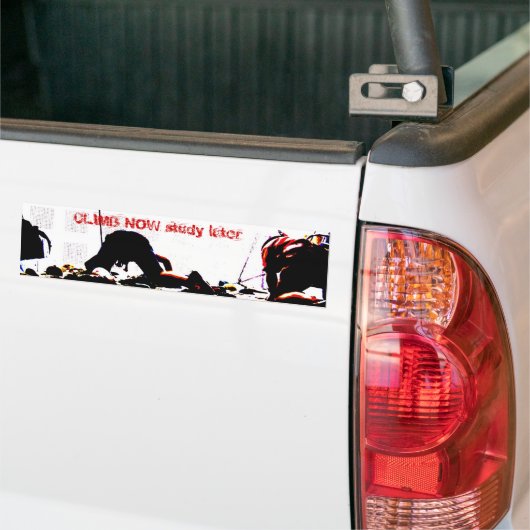 CLIMB NOW-studie later Bumpersticker (Op Truck)