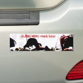 CLIMB NU werkt later Bumpersticker (Op auto)