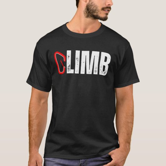 CLIMB Rock Kliber Carabiner klimbergen Mo T-shirt (Voorkant)